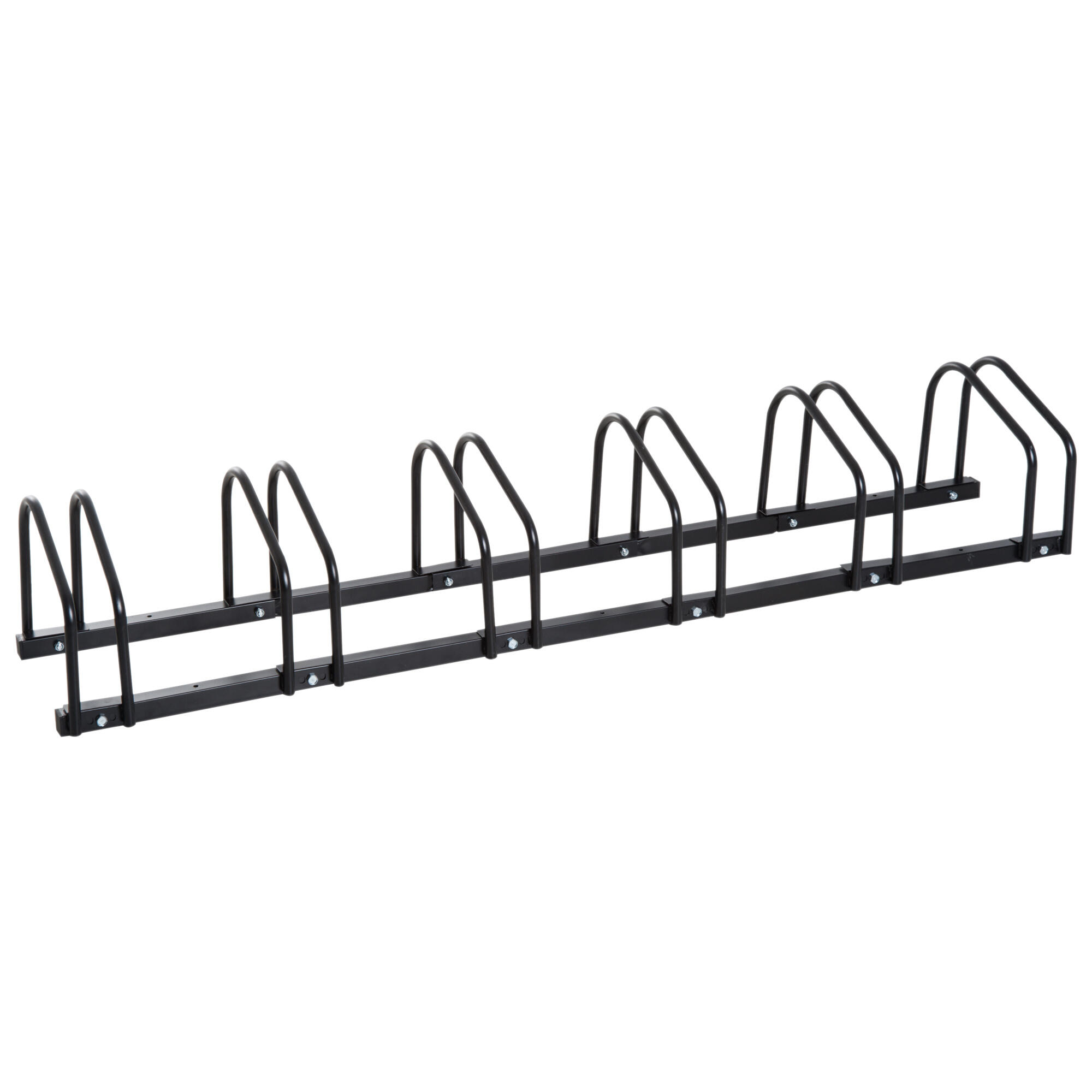 HOMCOM HOMCOM Rastrelliera Portabiciclette per 6 Biciclette, 179x33x27 cm, Nero