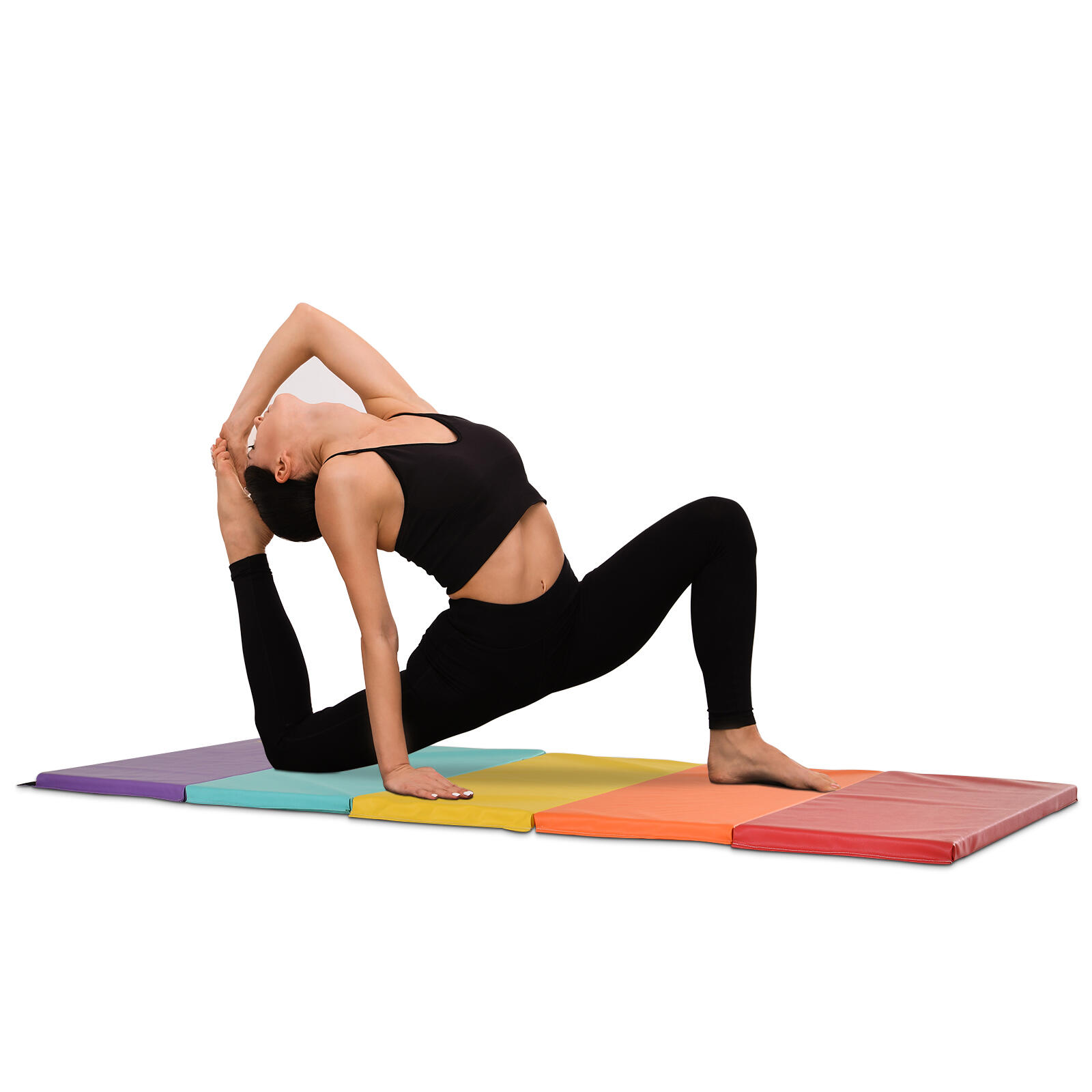 HOMCOM Tappetino Fitness per Palestra e Casa 5 Pannelli Pieghevoli 195x76x3cm 2/5