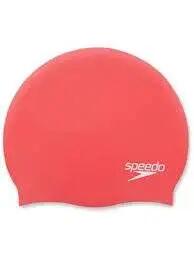 Speedo plain moulded silicone cap - blauw / chroom