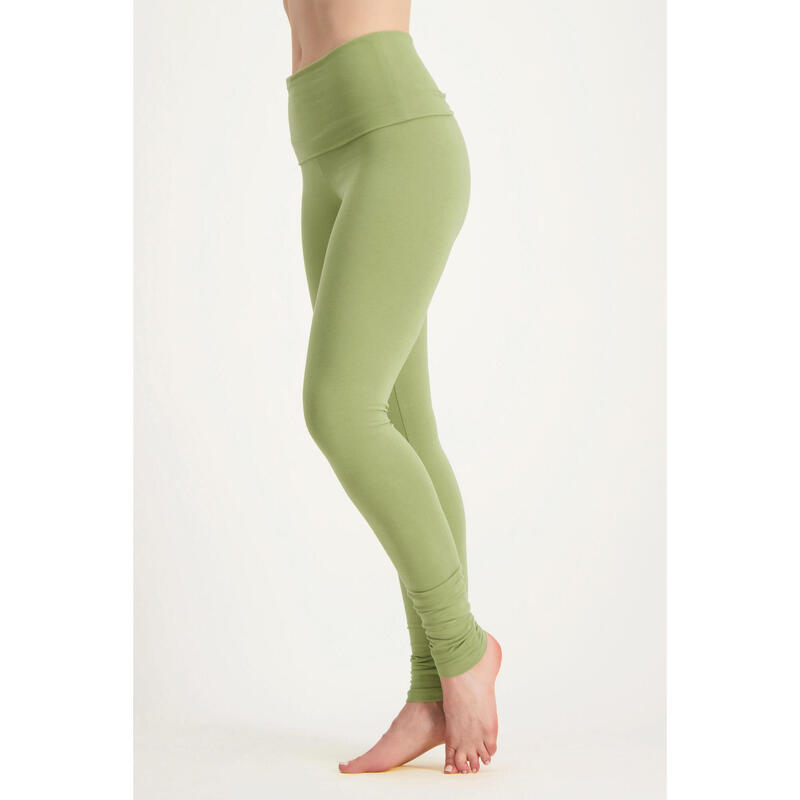 Shaktified - Legging de yoga confortable avec Bordure en revers - Vert Clair