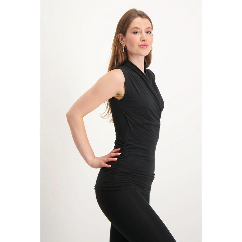 Good Karma - Elegante yoga top van biologisch katoen  -  Urban Black