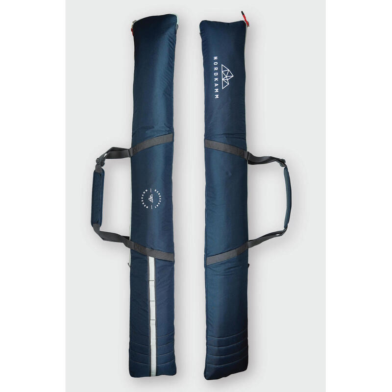 Housse de ski homme femme adulte, sac à skis rembourré, étanche, bleu