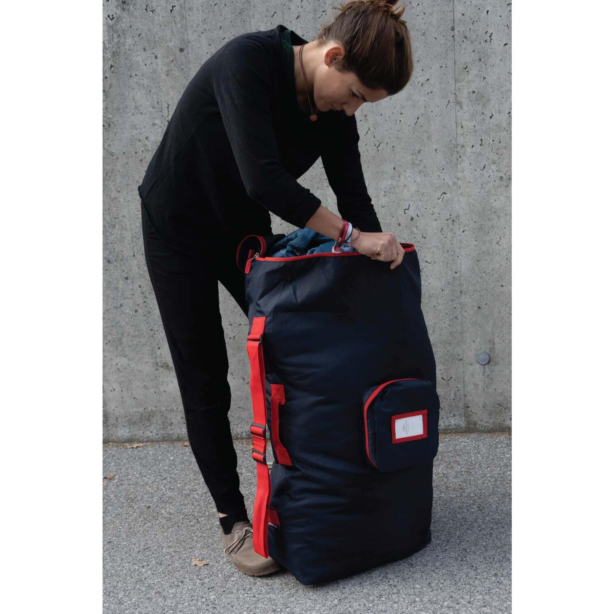 Housse de sac a dos pour avion 80 litre adulte homme femme Flight Cover 80L bleu NORDKAMM Decathlon