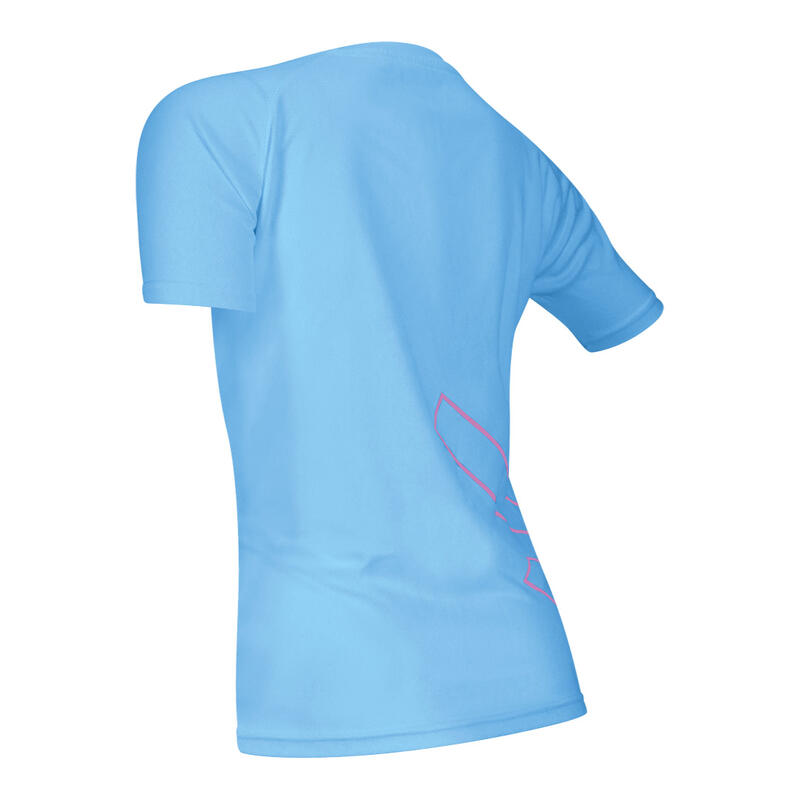 T-shirt a maniche corte donna Fitness Running Cardio turchese