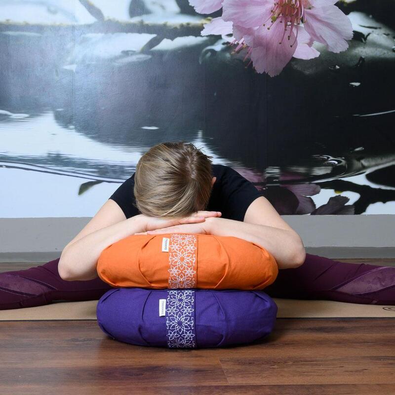 Samarali Meditatieset met  Kussen Halve Maan Oranje