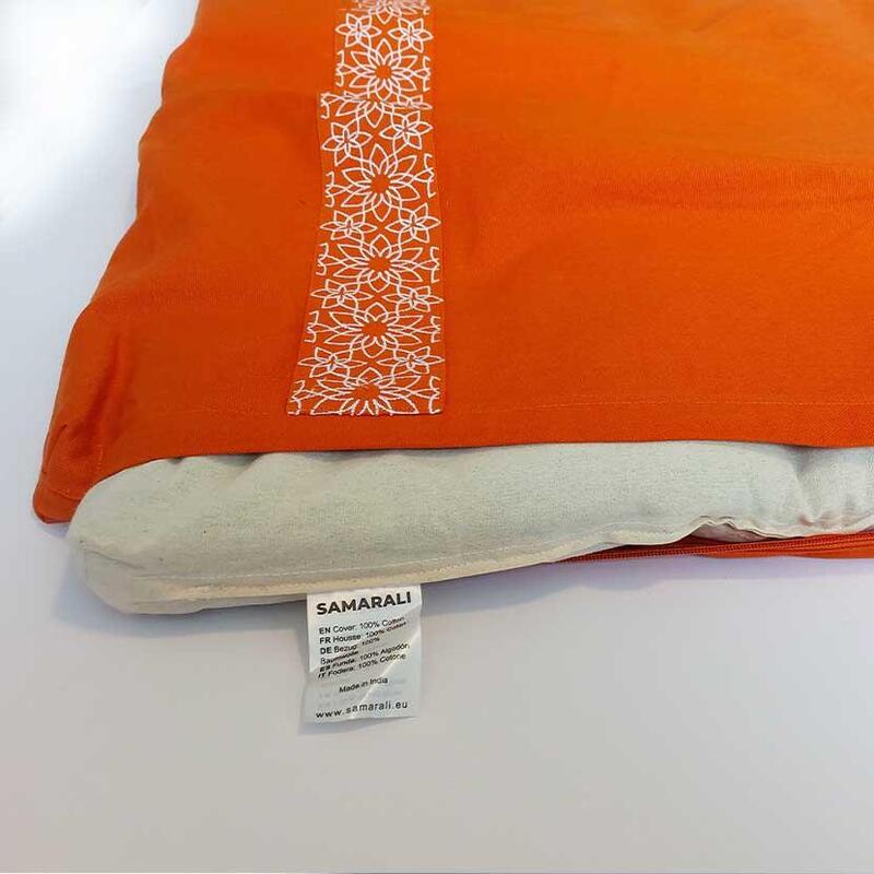 Samarali Tapis de Méditation Zabuton Orange