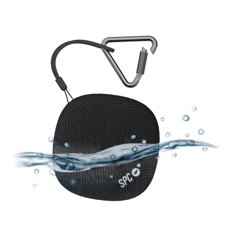 ALTAVOZ PORTÁTIL SOUND GO BLUETOOTH, CON MOSQUETÓN, WATERPROOF, 7W, TWS, NEGRO