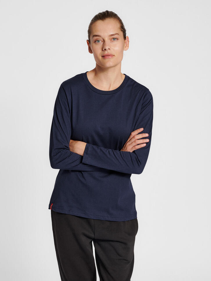 Damska koszulka z długim rękawem Hummel Red Basic