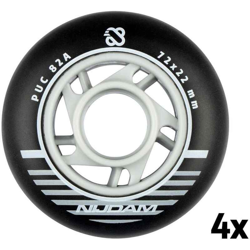 Set 4 Räder für Inline-Skates 72 x 22 mm 82A