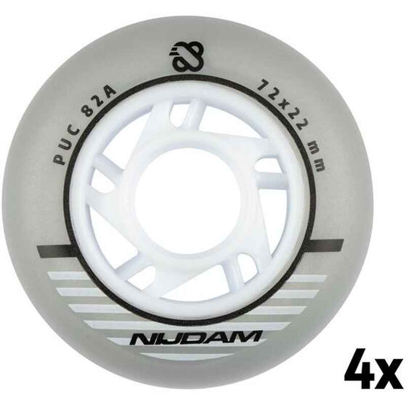 Set 4 Räder für Inline-Skates 72 x 22 mm 82A