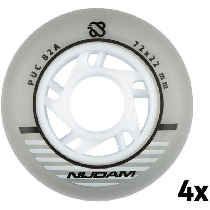 Set 4 Wielen Voor Inlineskates 72 x 22 mm 82A