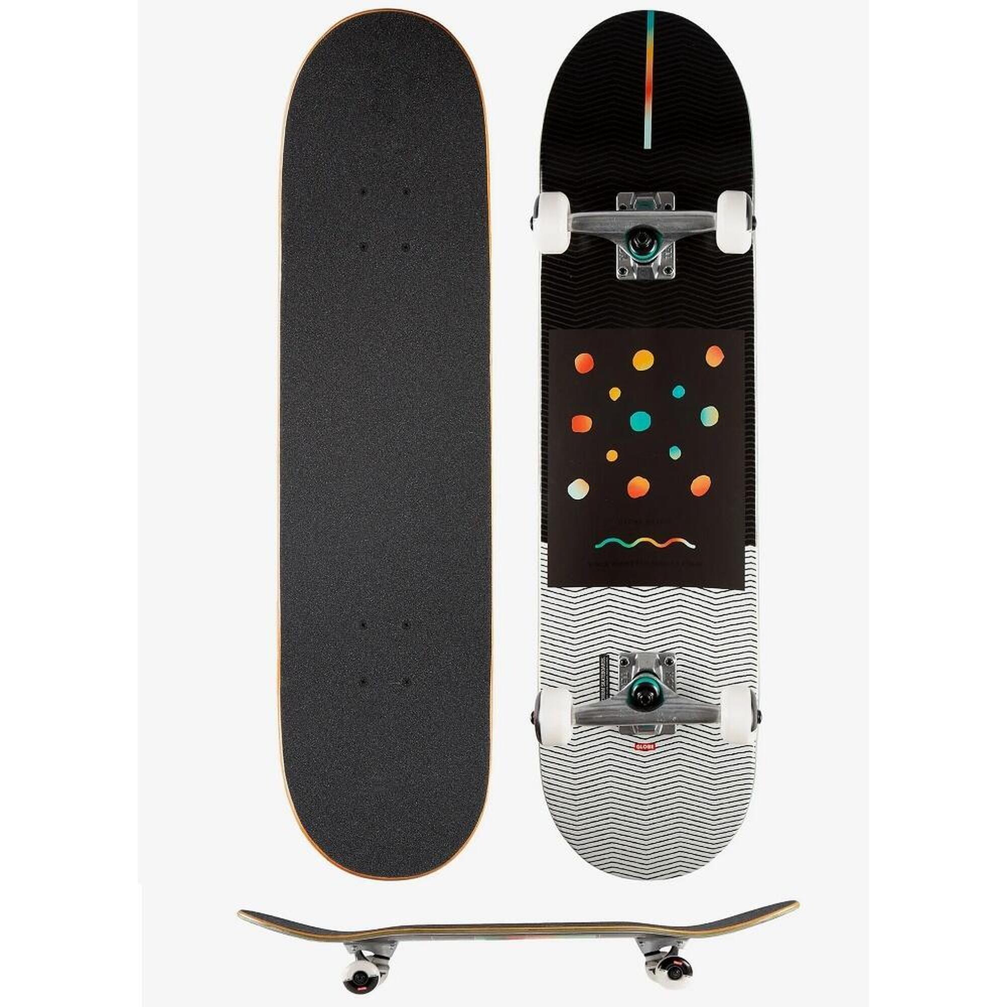 Globe G1 Nine dot 4 Skateboard 8.0 black white 1/5