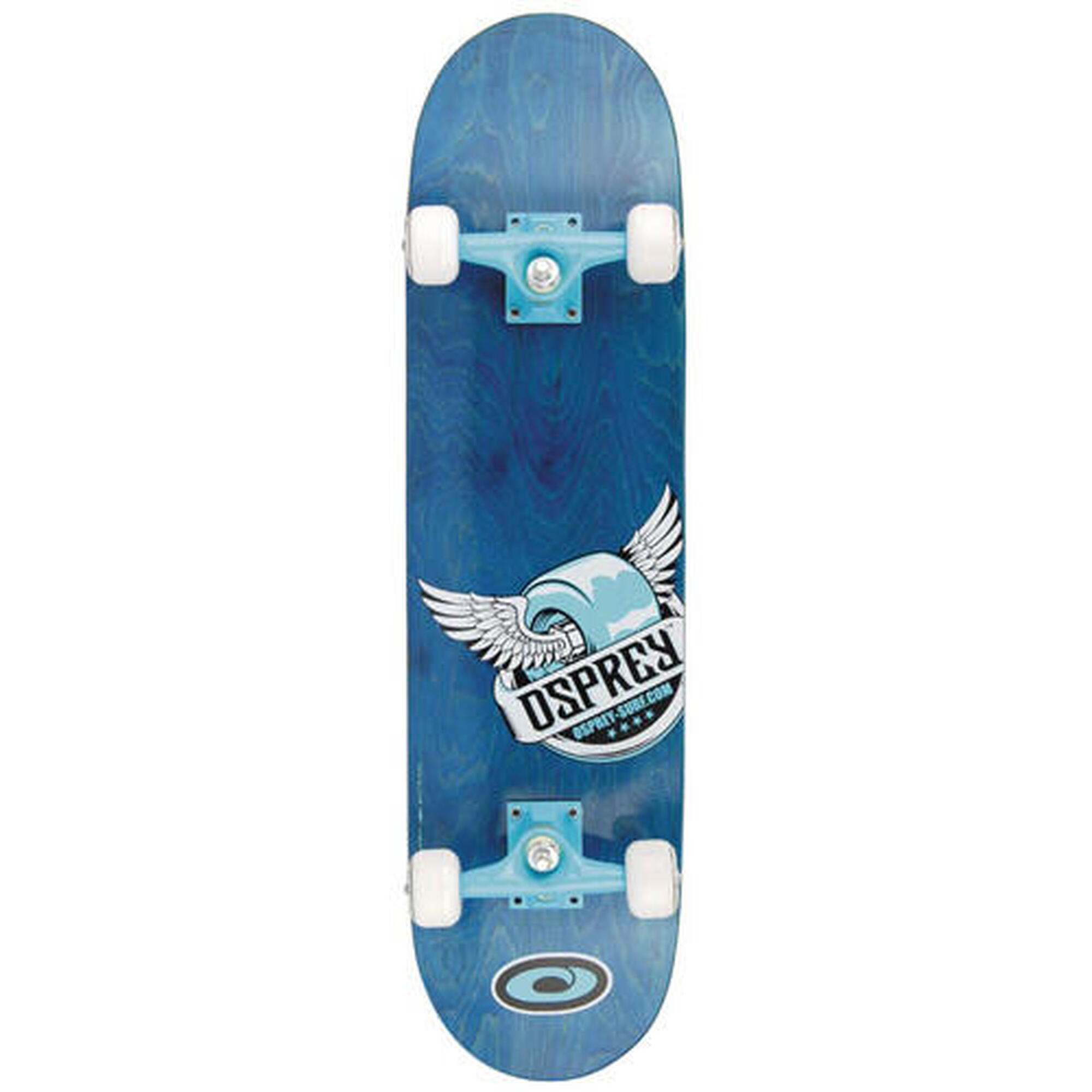 OSPREY ACTION SPORTS Osprey Complete Double Kick Skateboard, Maple Concave Deck 31" Pride