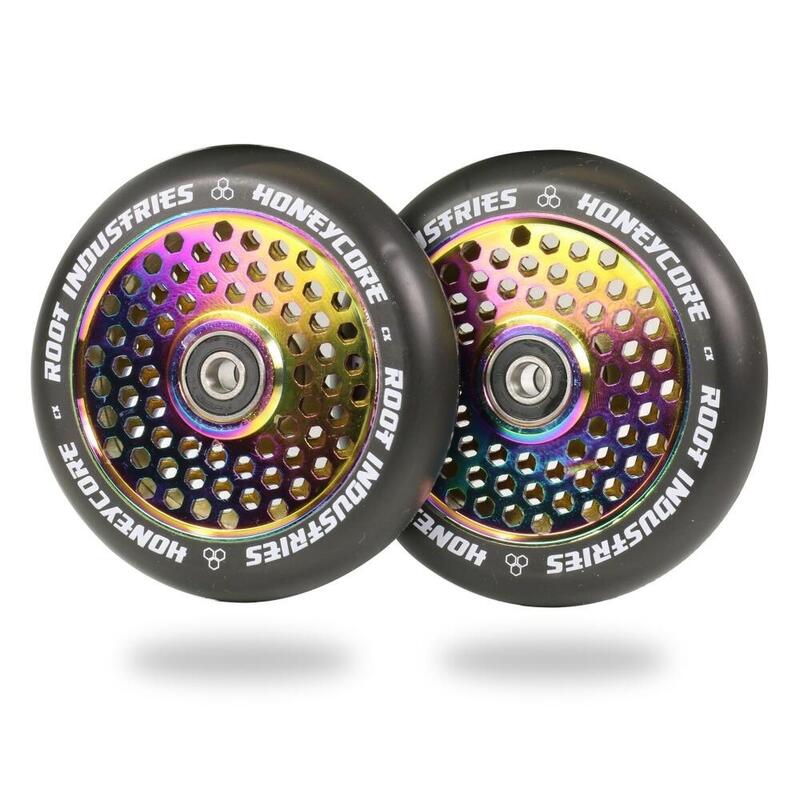 Root Industries Honeycore Roues de trottinette freestyle 110 mm Rocket Fuel      6950€    ROOT Root Industries Honeycore Roues de trottinette freestyle 110 mm Rocket FuelVendu exclusivement en ligne   