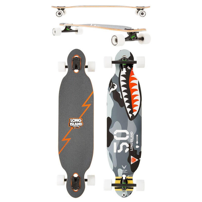 Long Island Army War 40.2" Longboard multi color