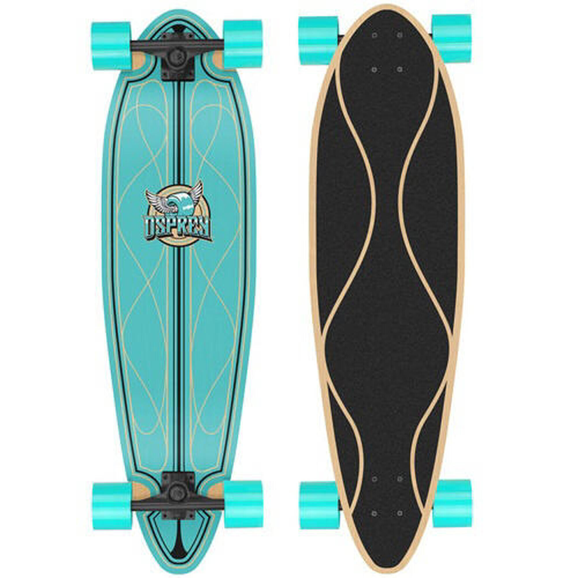 OSPREY ACTION SPORTS Osprey Complete Longboard, Twin Top Maple Concave Deck Helix