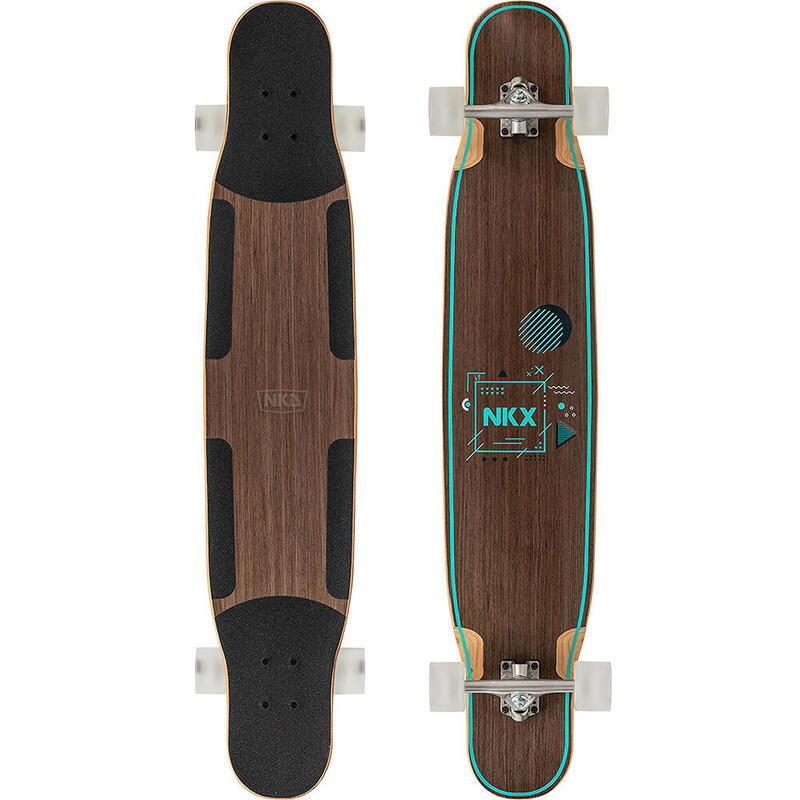 NKX Geometric Dancer Longboard 46 Walnussgrün