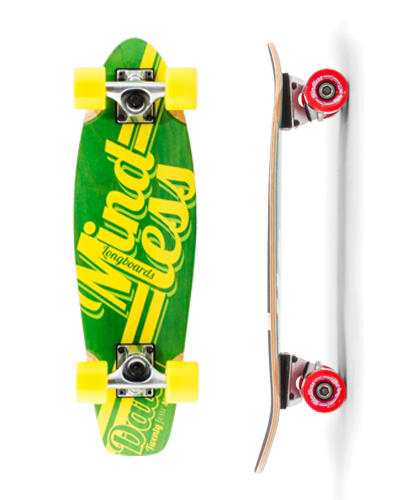 MINDLESS LONGBOARD Cruiserboard M. Daily Stained Green Yellow