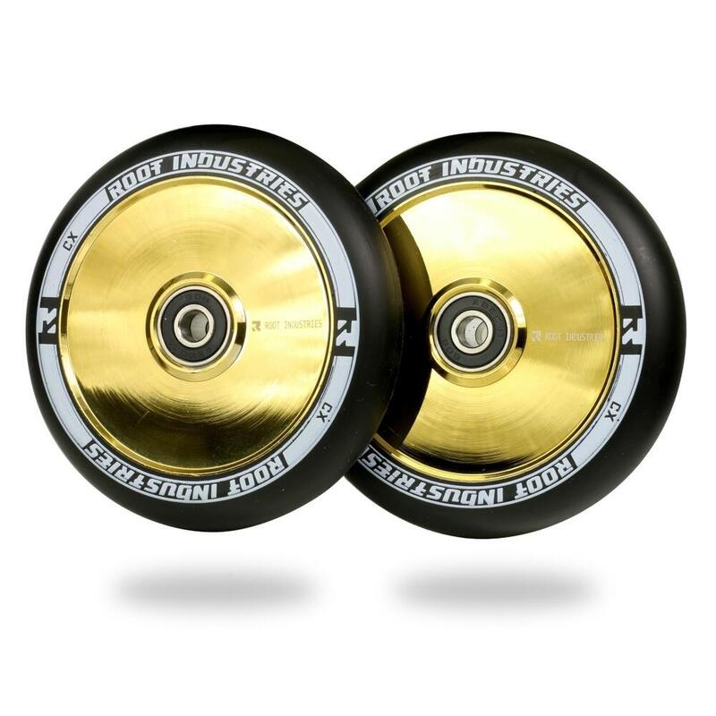 Root Industries Air 110mm Roues Trottinette Freestyle Noir / Gold Rush      6995€    ROOT Root Industries Air 110mm Roues Trottinette Freestyle Noir / Gold RushVendu exclusivement en ligne   
