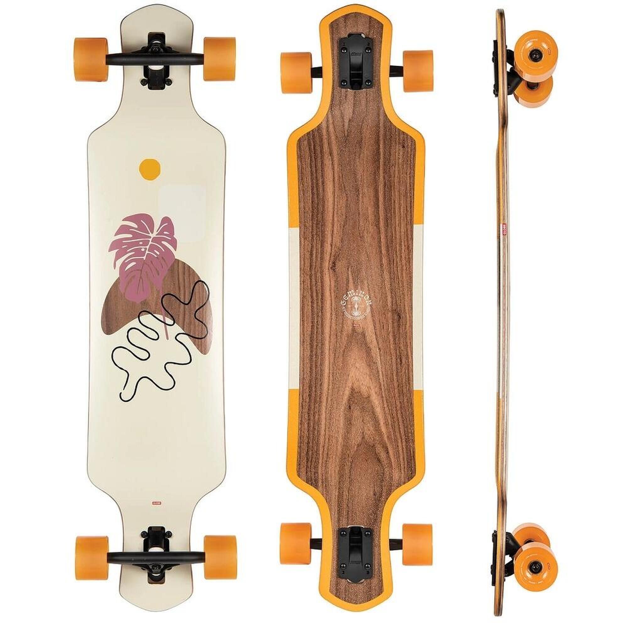 GLOBE Globe Geminon 40 Rock Walnut  Monstera DT Longboard
