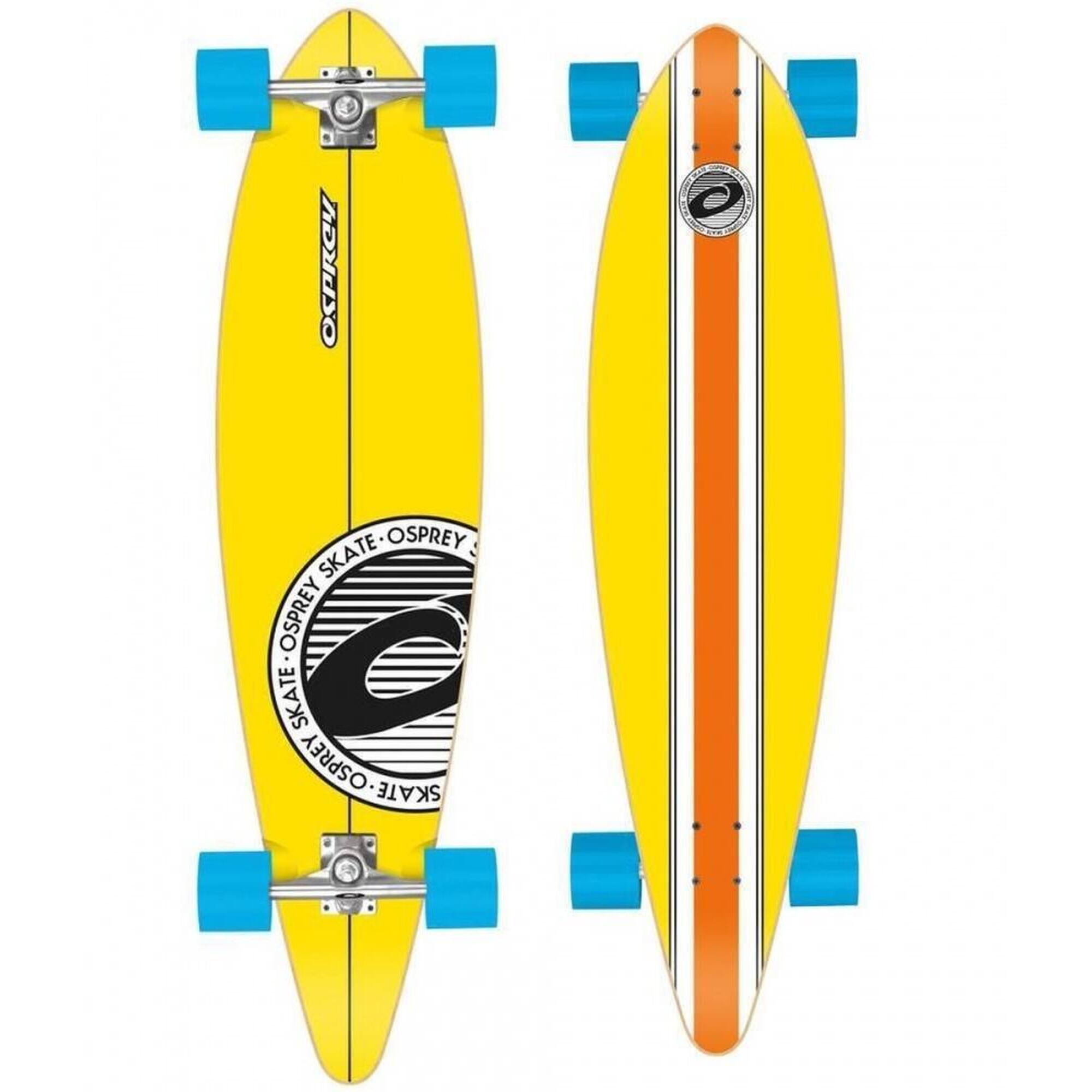 Osprey Pintail Longboard - Stripe | Skateboards, Unisex, Yellow 1/7
