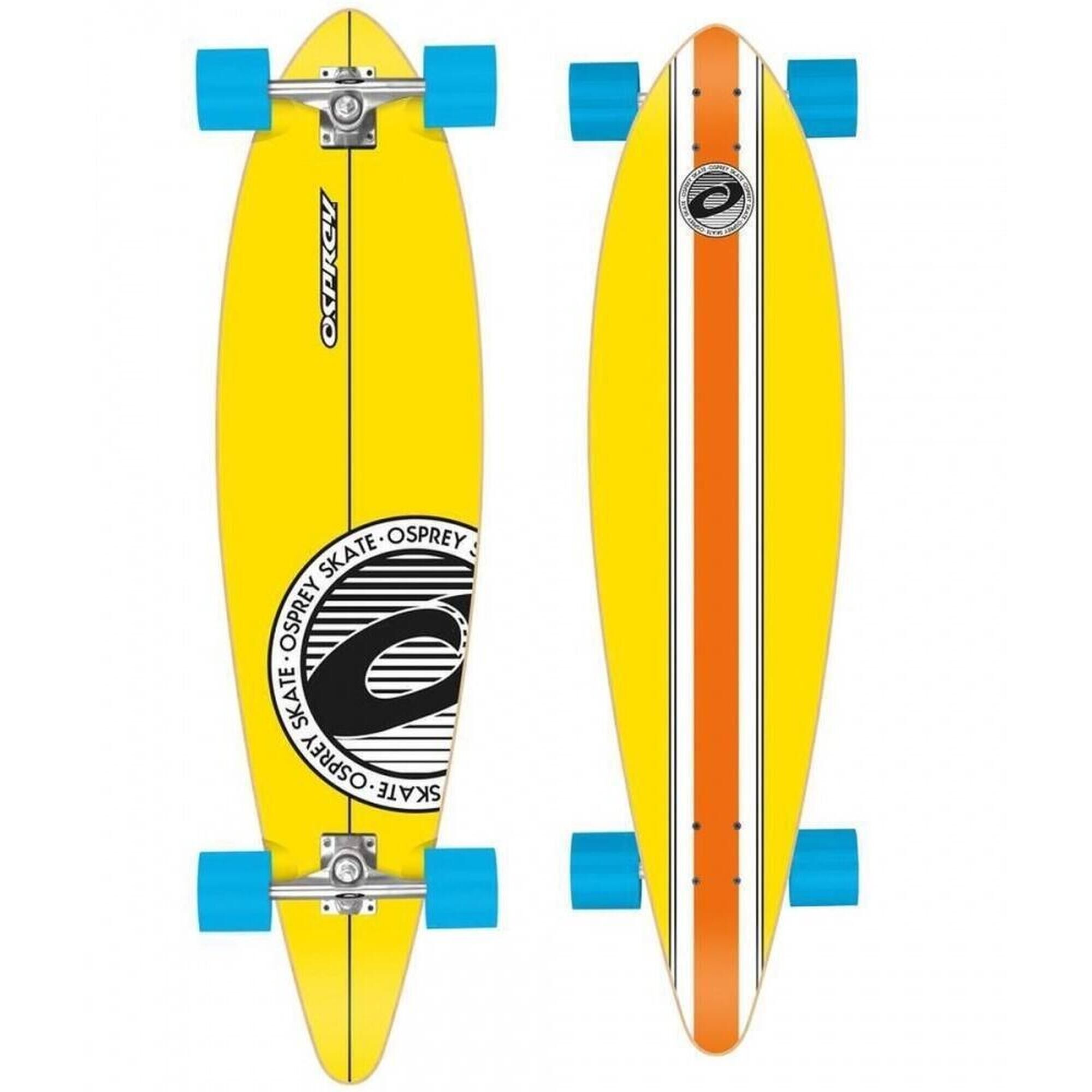 OSPREY ACTION SPORTS Osprey Pintail Longboard - Stripe | Skateboards, Unisex, Yellow