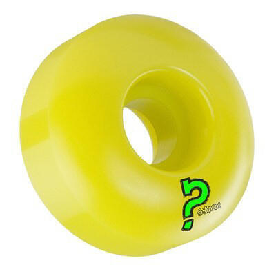 Skateboardwielen geel 53mm (set van vier)