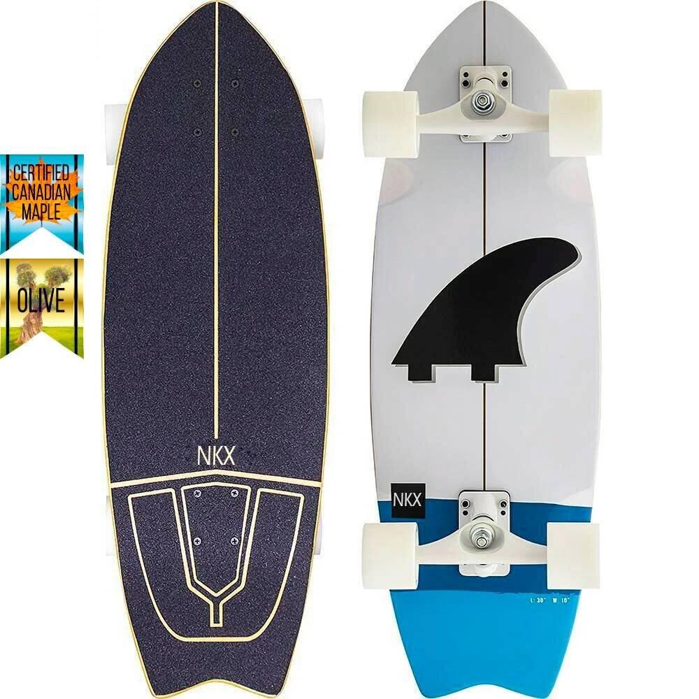 NKX NKX Tahiti 30" Surfskate White Fin