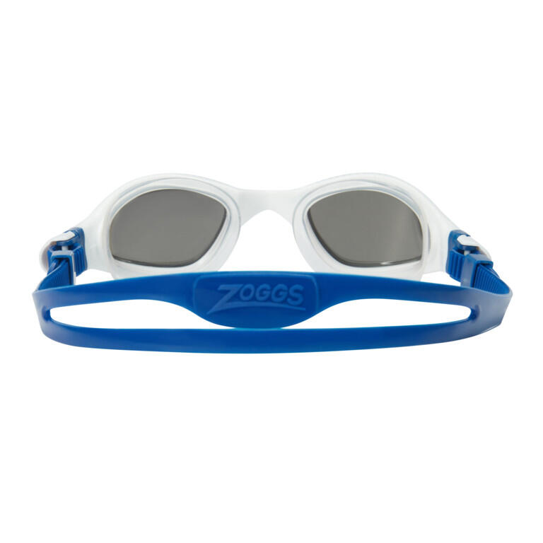 ZOGGS Tiger LSR+ Titanium Schwimmbrille verspiegeltes Silber Weiß/Blau 2/5
