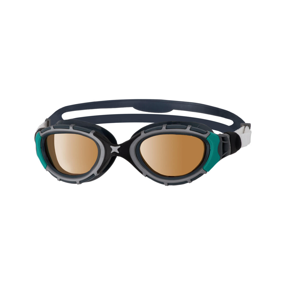 Zoggs - Lunettes De Natation Predator Flex Polarized, Verres Polarisés, Noir Vert - Lunettes De Natation - Marron|noir|vert - Adulte - Decathlon