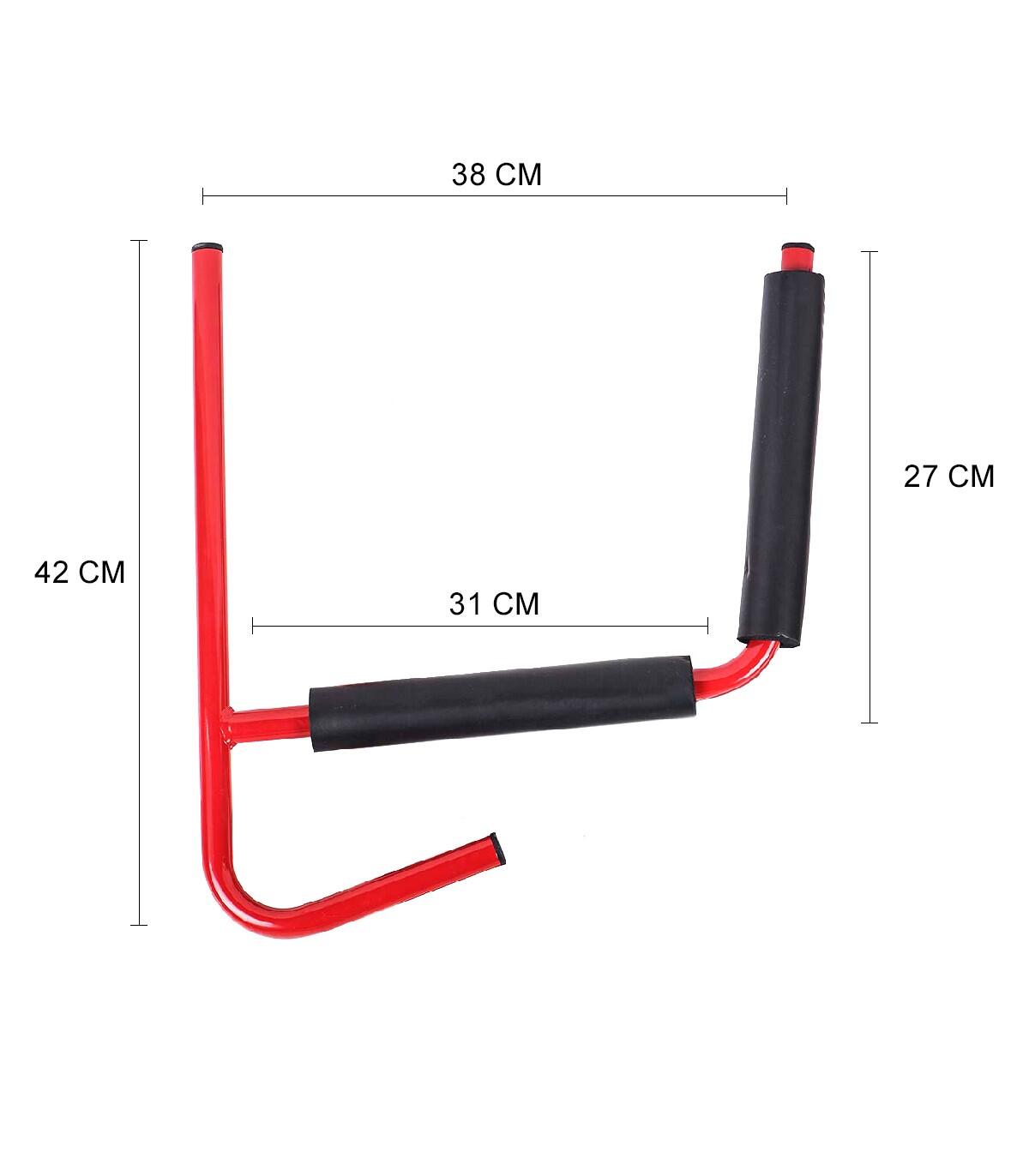 Support mural kayak set de 2 - rangement canoë SUP pagaie jusqu'à 70 kg - acier 2/4