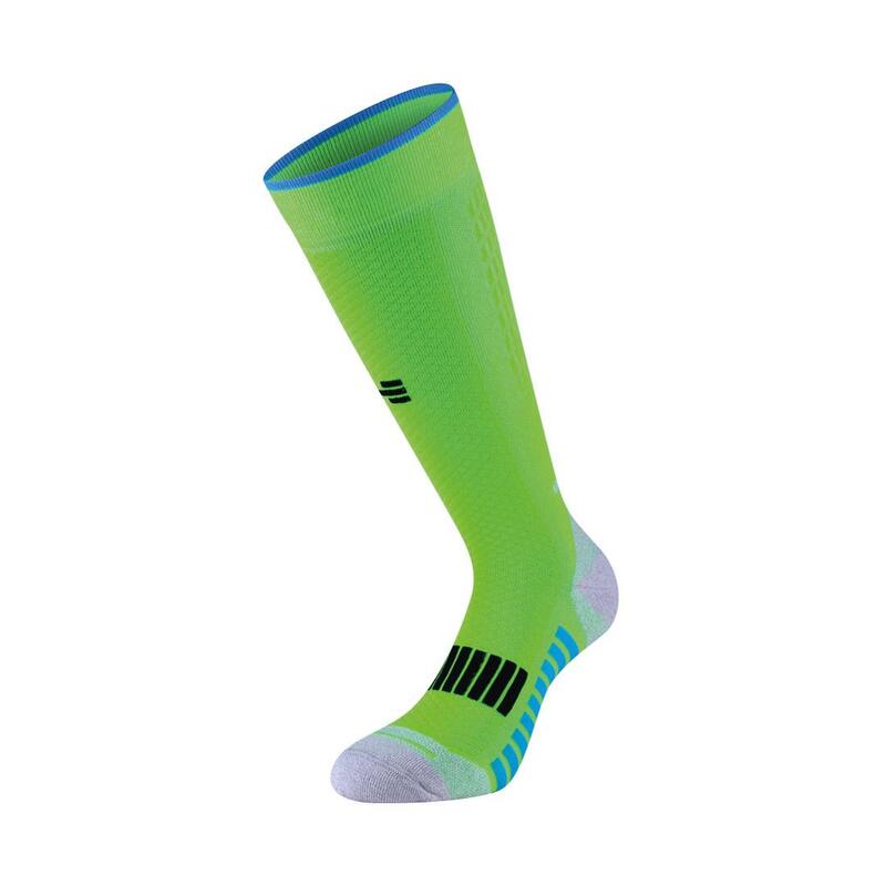 Technische sokken Running volwassen compressie thermoregulerende lang groen