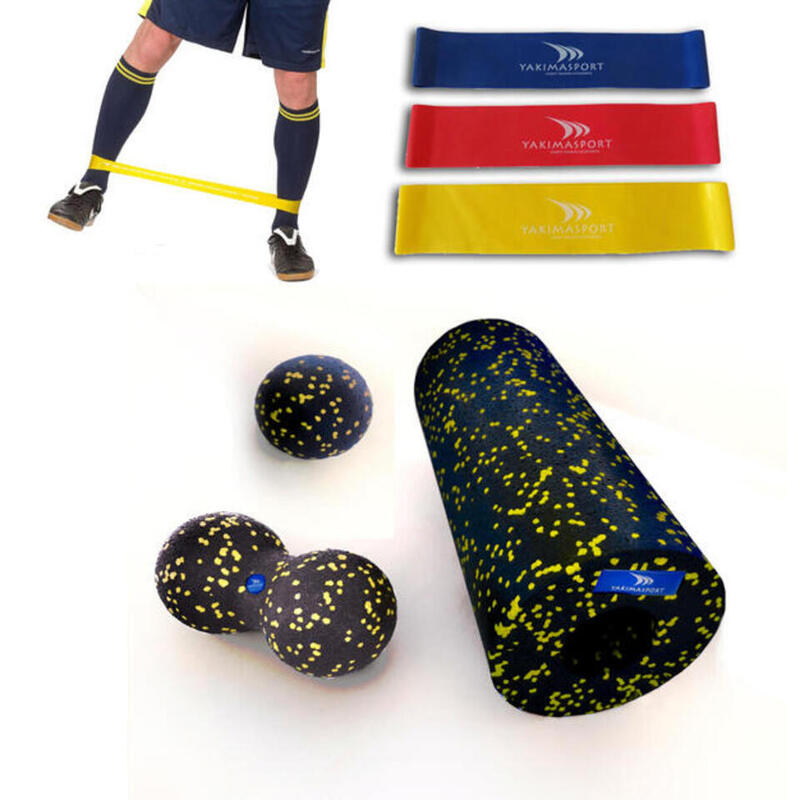 Zestaw fitness Yakimasport EPP - roller wałek ball duoball zestaw gum oporowych