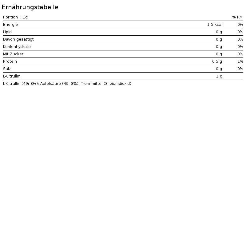 Citrulline Malate - Saveur neutre