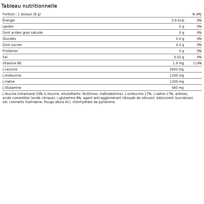 BioTech USA - BCAA Zero 360 gr - Com Vitaminas B6.