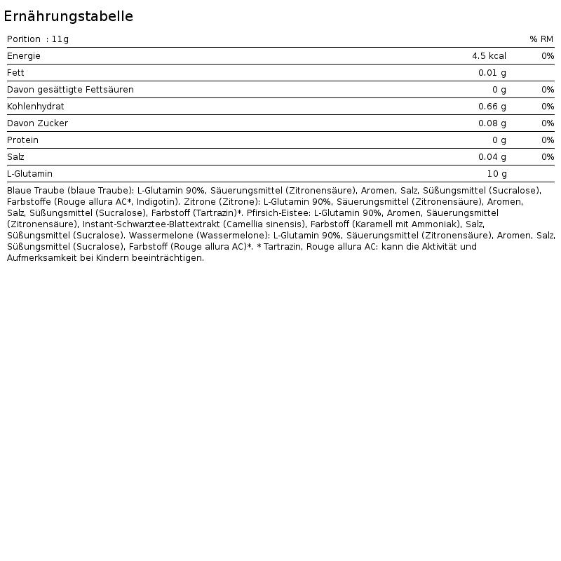 Glutamine - Glutamine Zero (300g) - Perzik Ice Tea 3/4