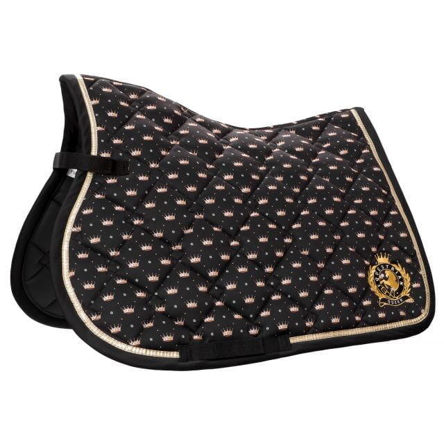 Schabracke Dressur EQUESTRIAN QUEEN Naples schwarz/gold