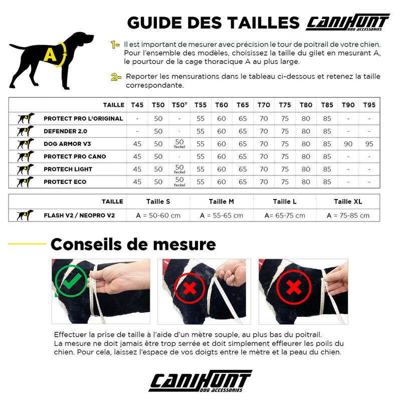 PROTECT LIGHT CANIHUNT chaleco protector para perros de caza