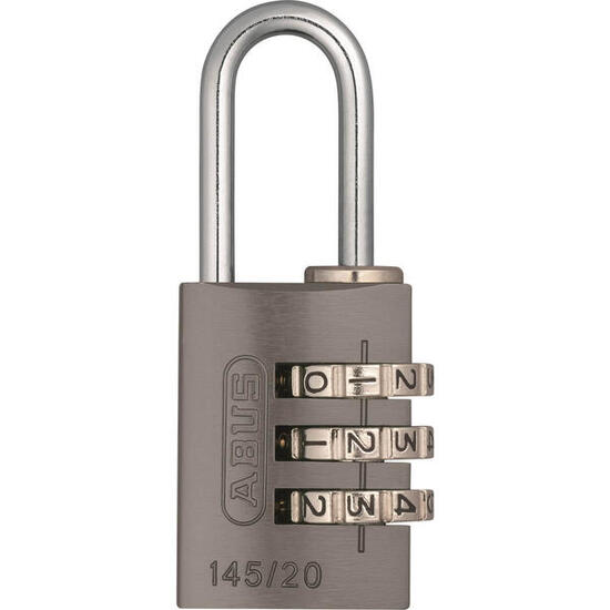 Lucchetto a combinazione Abus 145/20 Titanium - Grigio - 5 cm.
