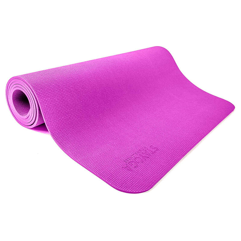 Esterilla de Yoga Balance Pro Color Lila 100% Poliéster Antideslizante Acolchada