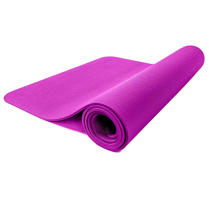 Esterilla de Yoga Balance Pro Color Lila 100% Poliéster Antideslizante Acolchada