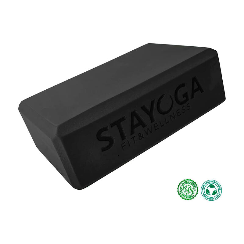 Bloque Yoga Negro Espuma EVA Orgánica Alta Densidad (Pack 2 unidades)