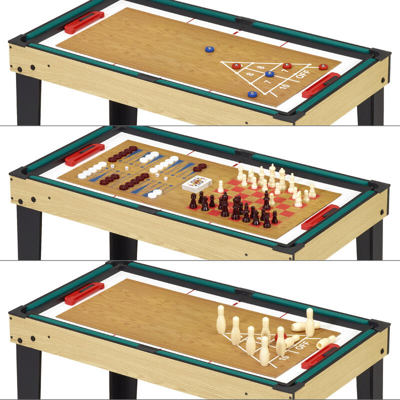 Table de jeux 10 en 1 - Baby Foot - Billard - Ping Pong - Hockey - Bowling - Ca