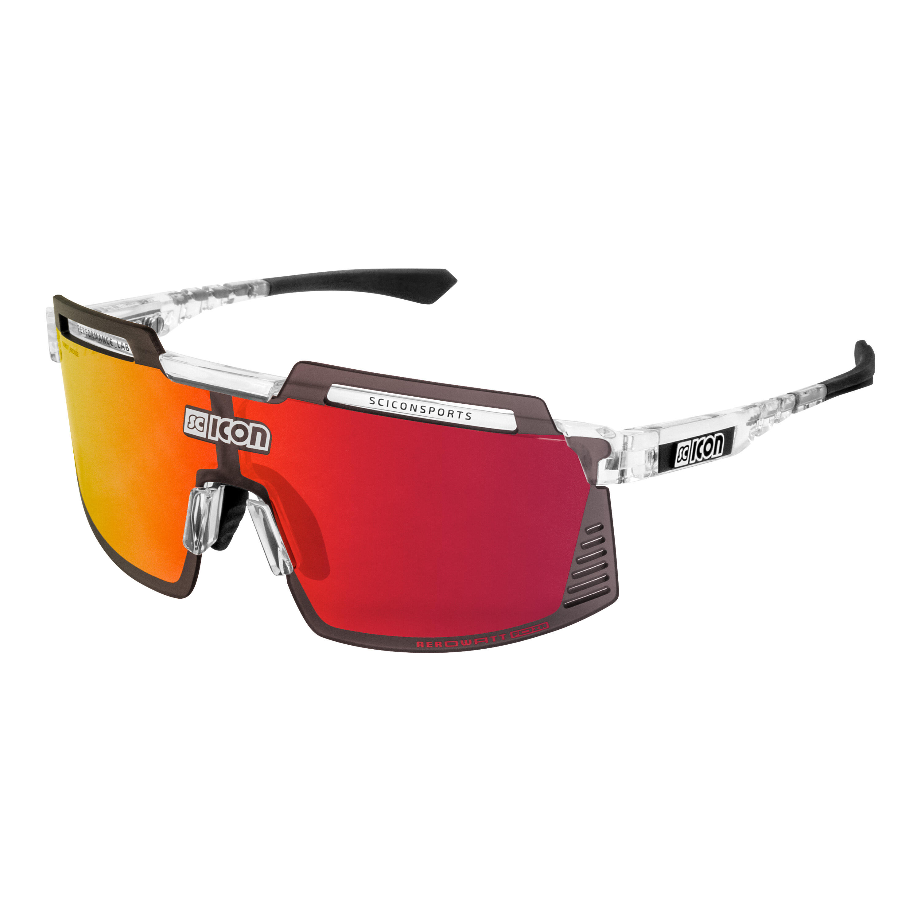 Scicon Sports - Lunette De Soleil - Sport - Aerowatt Foza - Lunettes De Soleil - Incolore|rouge - Taille Unique - Decathlon