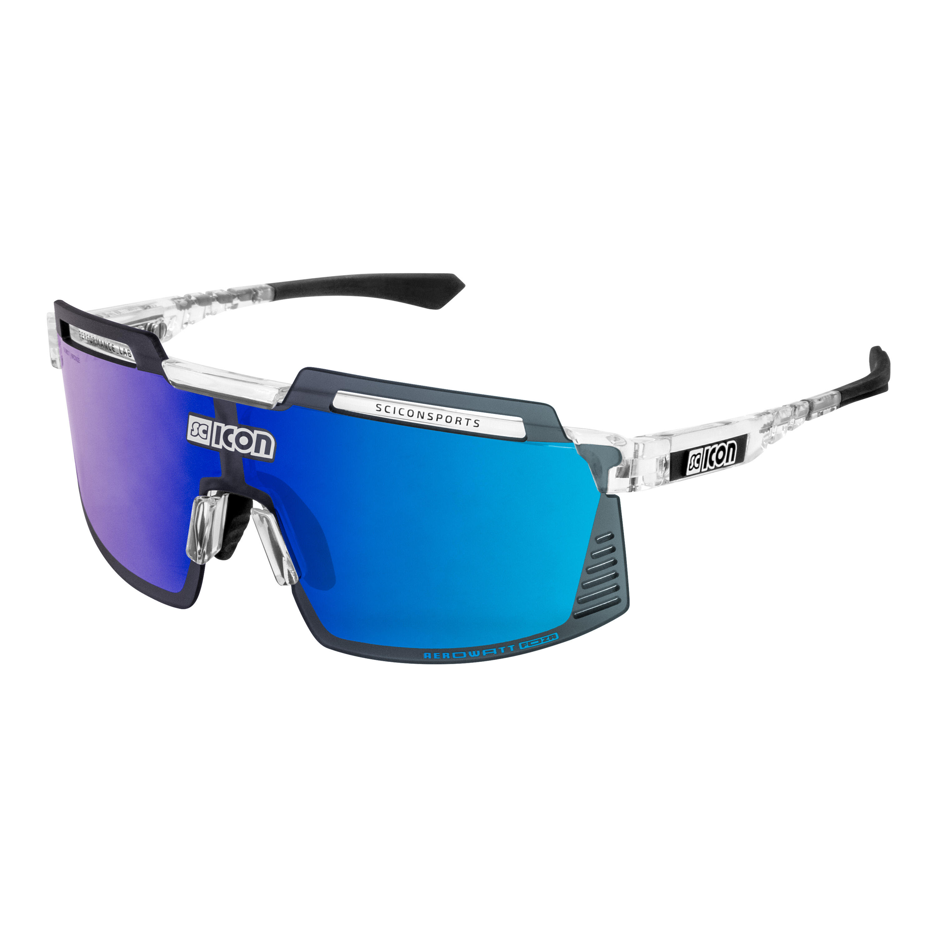 Scicon Sports - Lunette De Soleil - Sport - Aerowatt Foza - Lunettes De Soleil - Bleu|incolore - Taille Unique - Decathlon