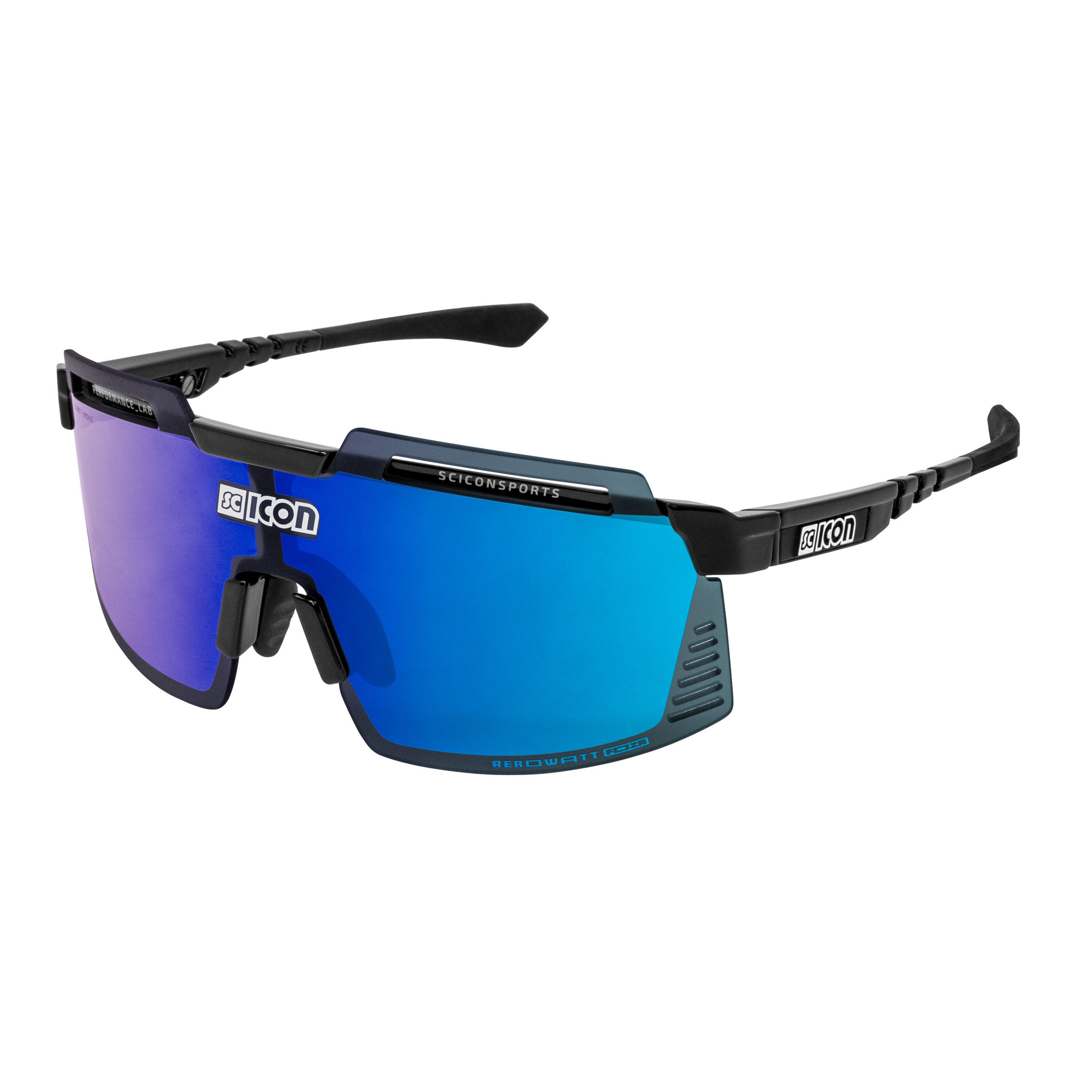 Scicon Sports - Lunette De Soleil - Sport - Aerowatt Foza - Lunettes De Soleil - Bleu|noir - Taille Unique - Decathlon