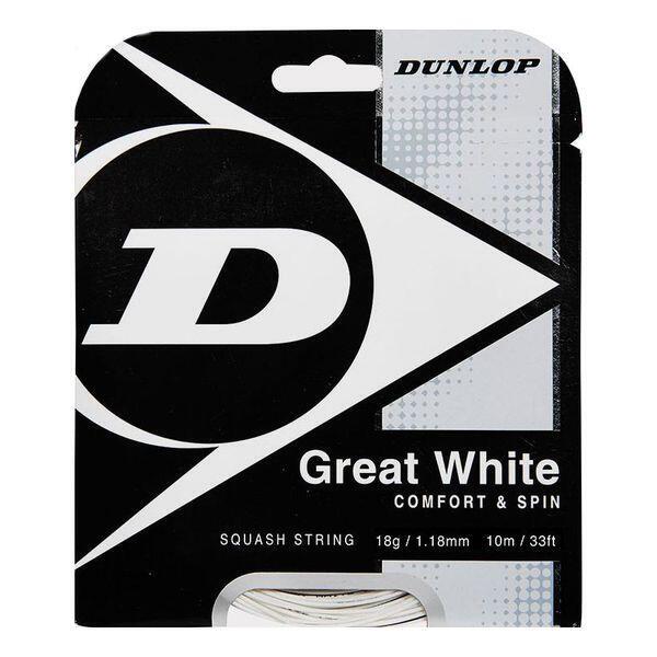 Naciąg do squasha Dunlop Great White 1,18mm 10m