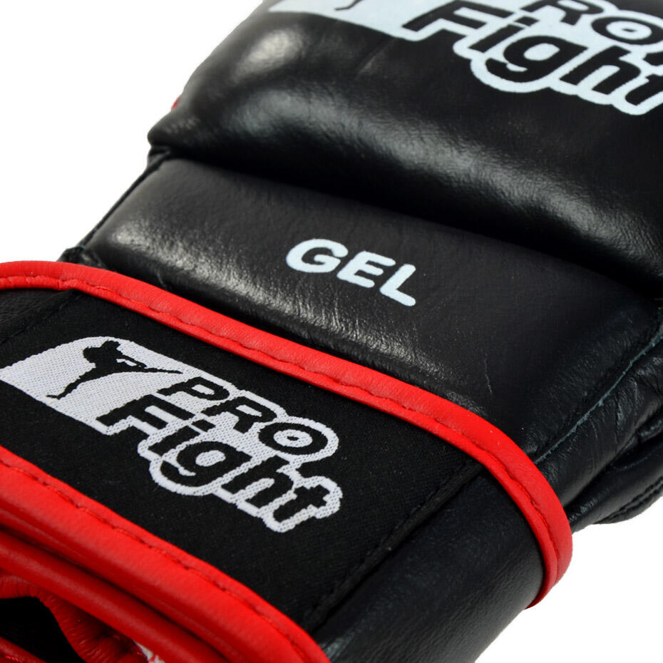 Luvas MMA Profight couro preto 2/2