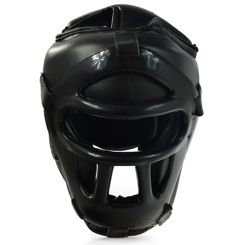 Kask bokserski z kratą czarny PROFIGHT 703 PU