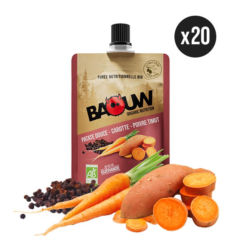 Pak x20 Zoete aardappel-wortel-peper Timut Voedingspuree 90g